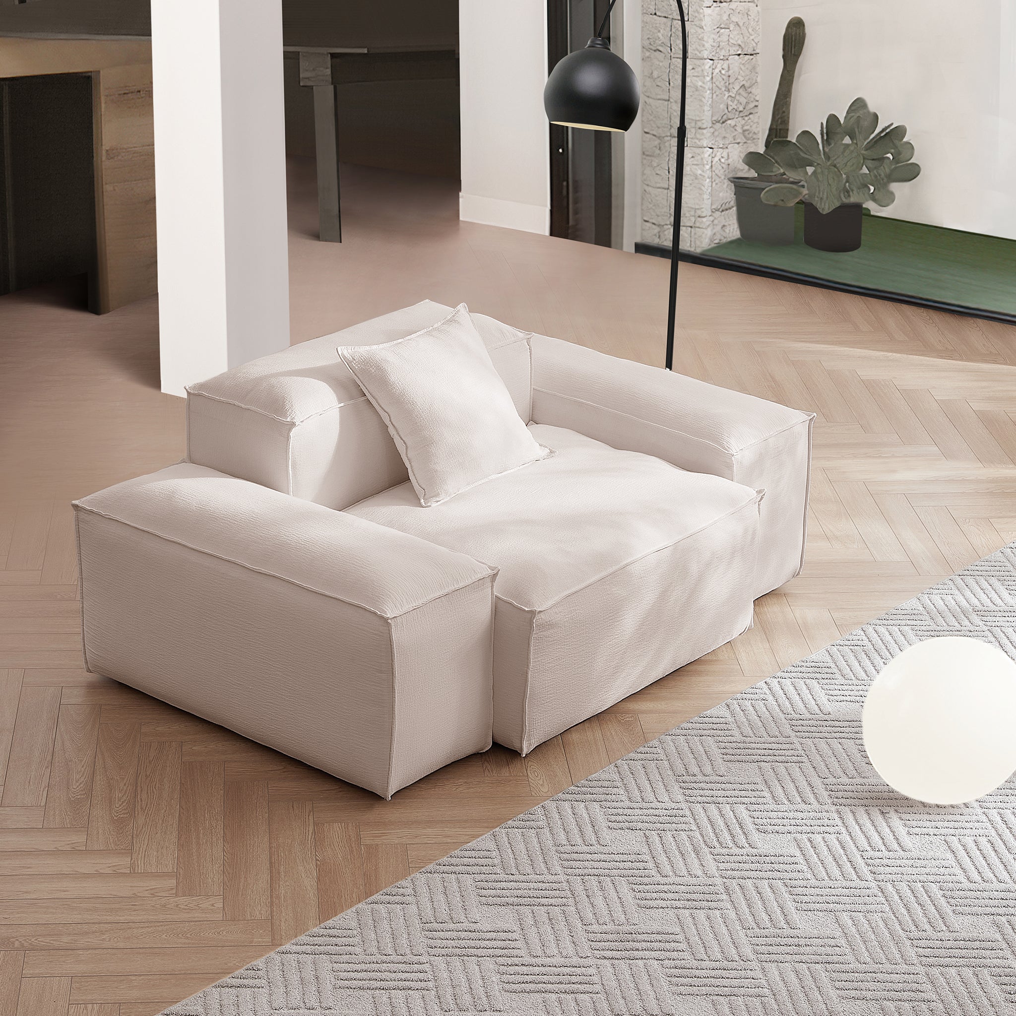 Fauteuil d'appoint modulaire blanc Freedom
