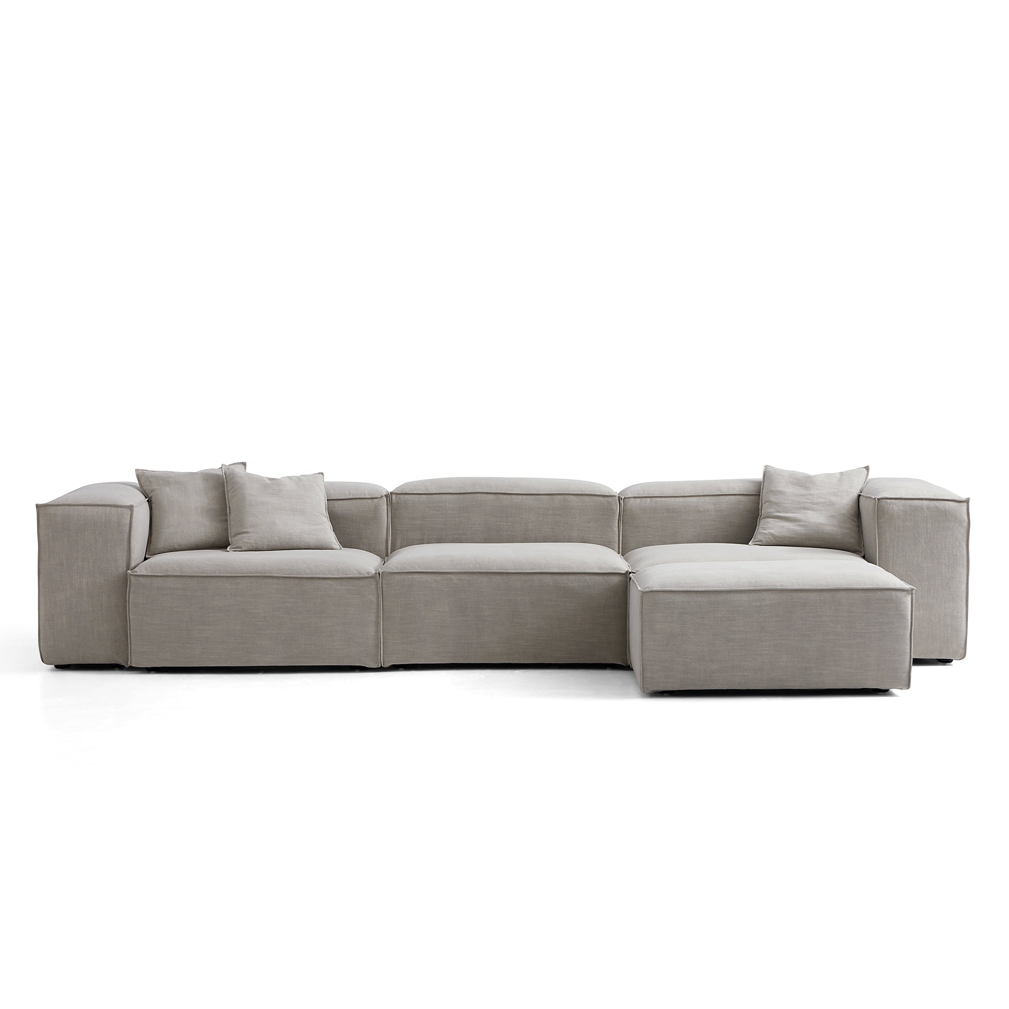 Freedom Modular Beige Sofa with Ottoman