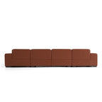 Domus Modular Dark Gray Leather U-Shaped Sectional Sofa