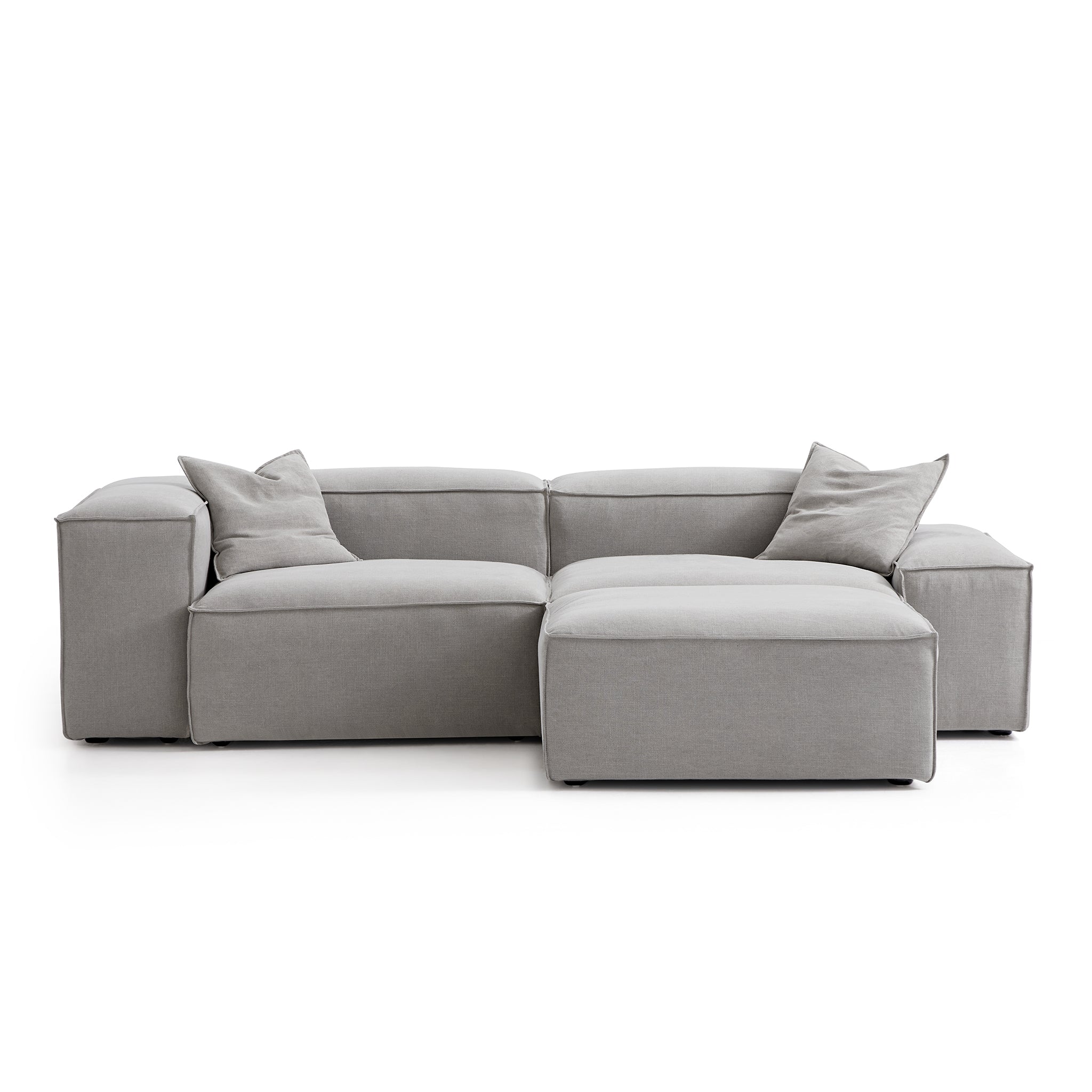 Canapé modulaire Freedom gris neuf avec pouf