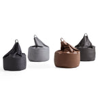 Pouf Litton en cuir gris