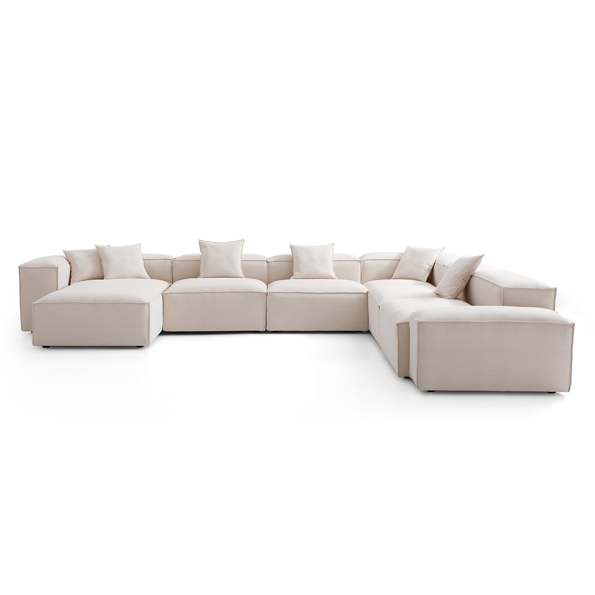 Freedom Modular Gray U-Shaped Sectional Sofa