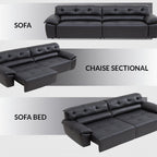 Ridhay Leather Sleeper Sofa