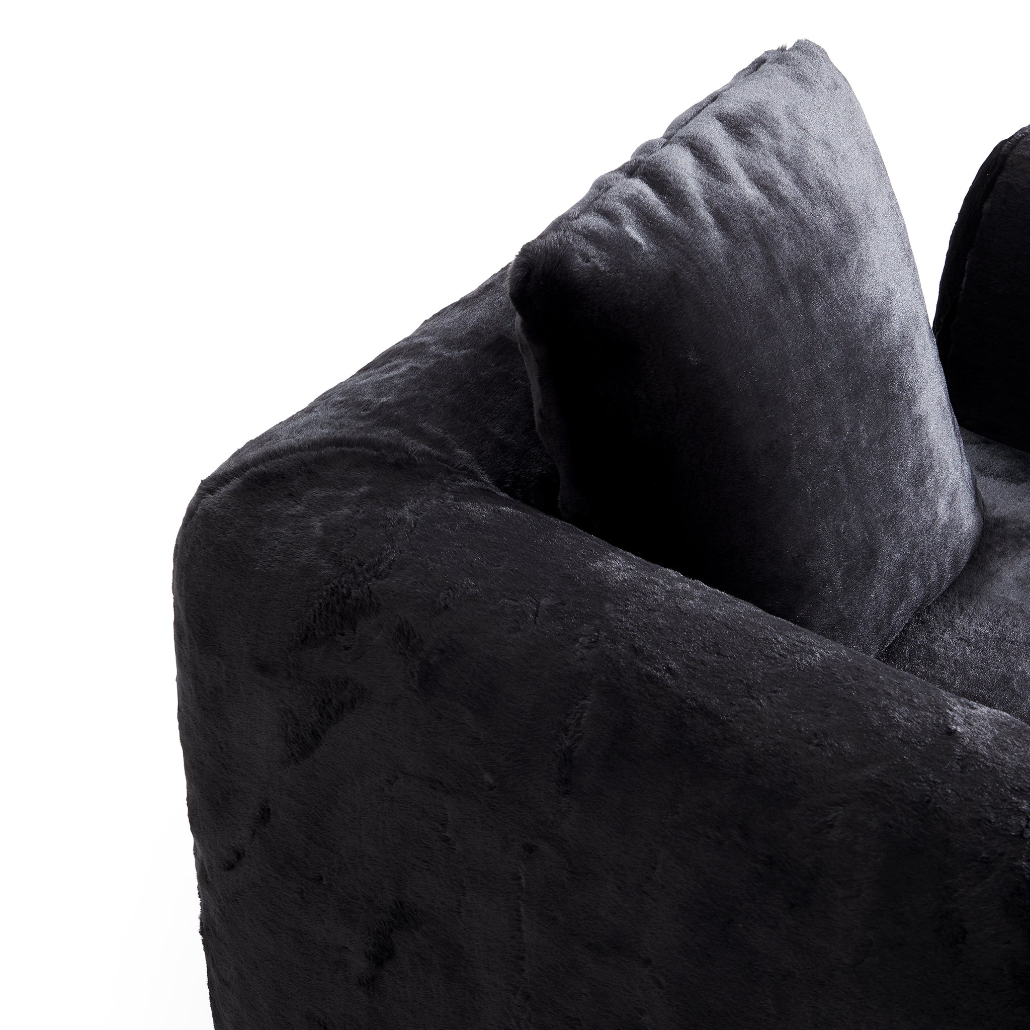 Fauteuil d'appoint en peluche Obsidian