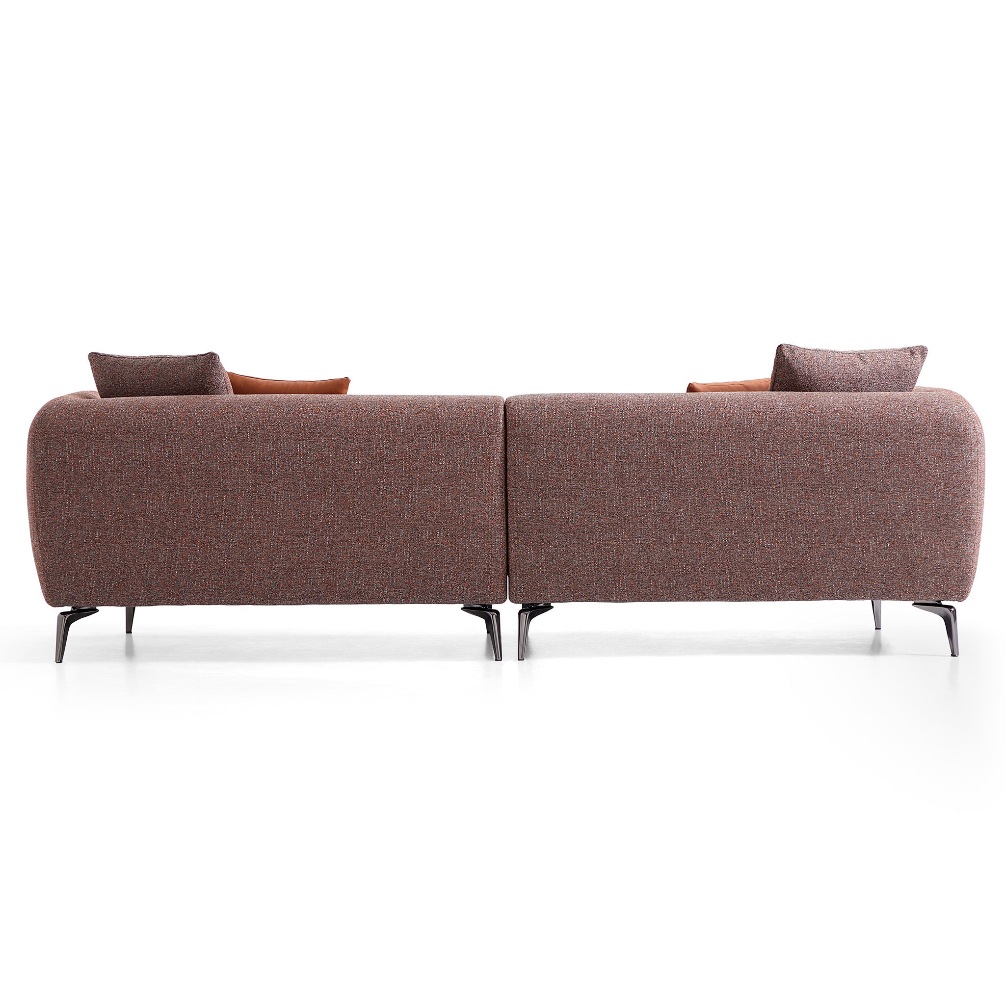 Chas Tangerine Polyester Linen Loveseat