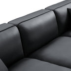 Domus Modular Khaki Leather Sectional Sofa