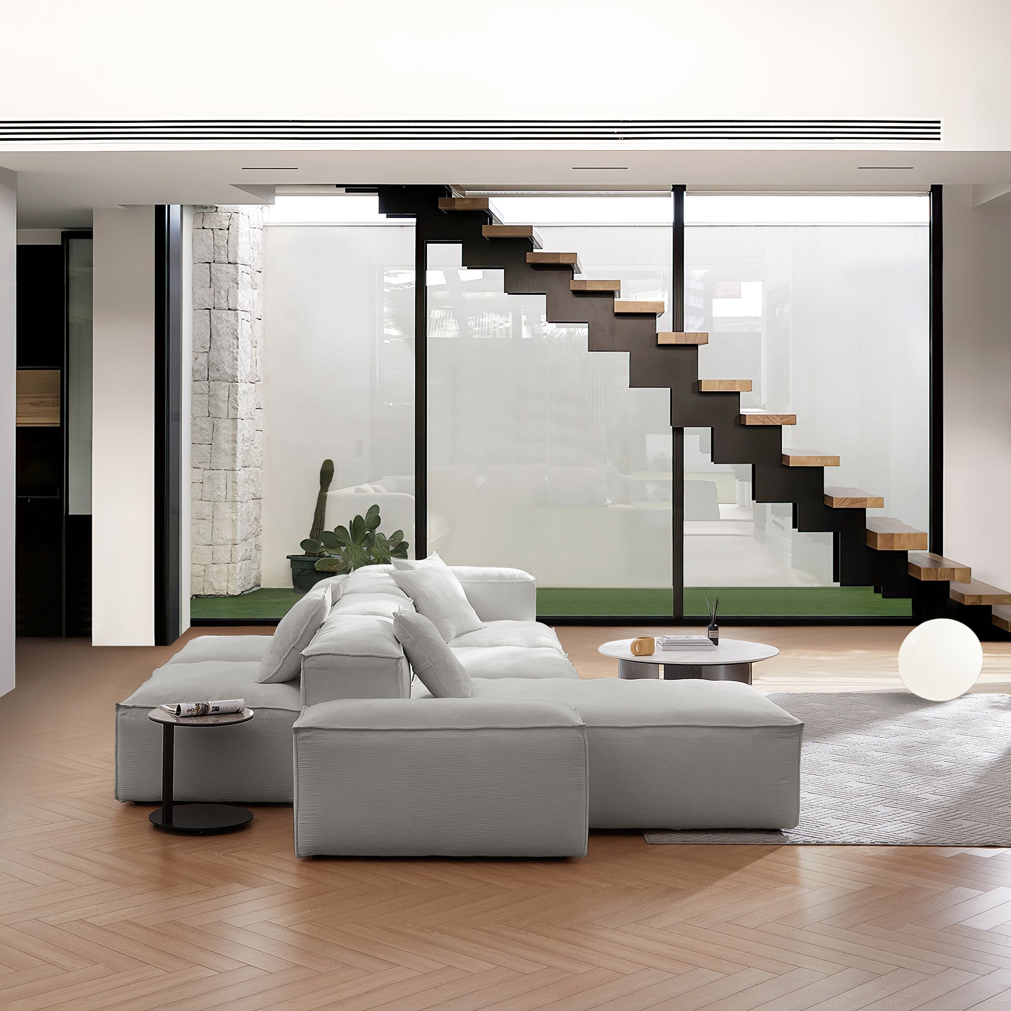 Canapé sectionnel double face Freedom Modular Kaki