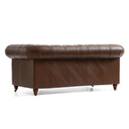 Durango Chesterfield Top Grain Leather Tufted Sofa