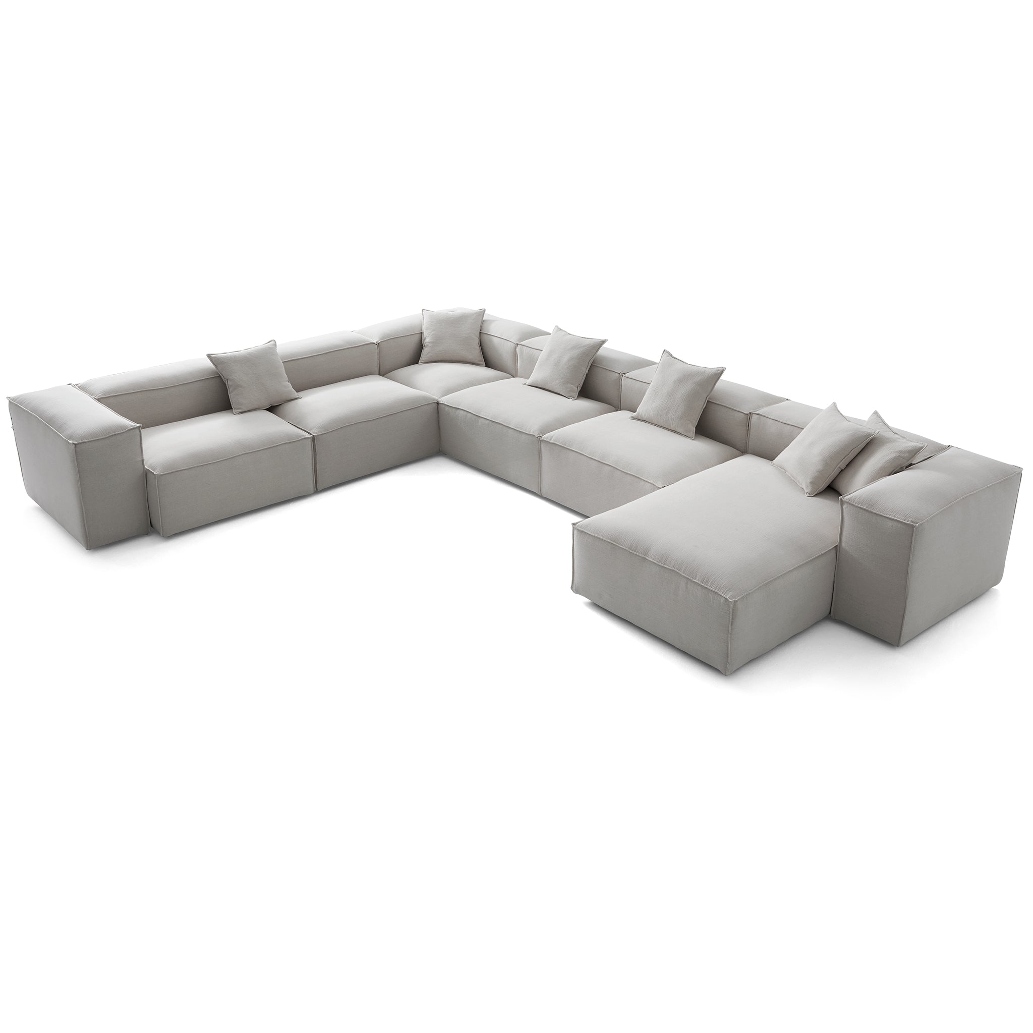 Freedom Modular Gray U-Shaped Sectional Sofa