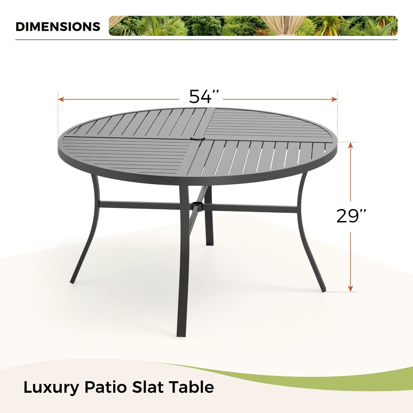 Ensemble de salle à manger de patio MAISON ARTS 5/7 pièces, 1 table en métal et 4/6 chaises pivotantes en métal
