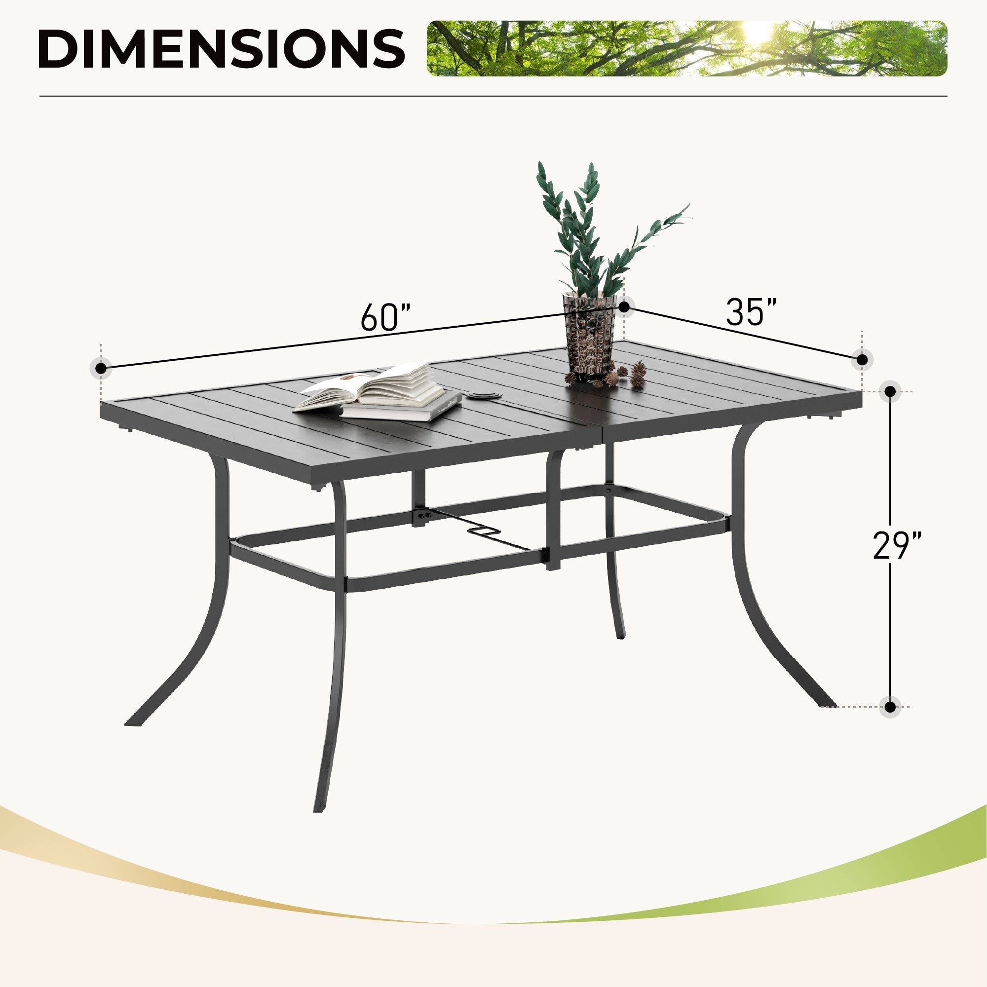 MAISON ARTS 5/7-piece Patio Dining Set, 4/6 Rattan Swivel Chairs with Cushion and 1 Metal Table with Umbrella Hole