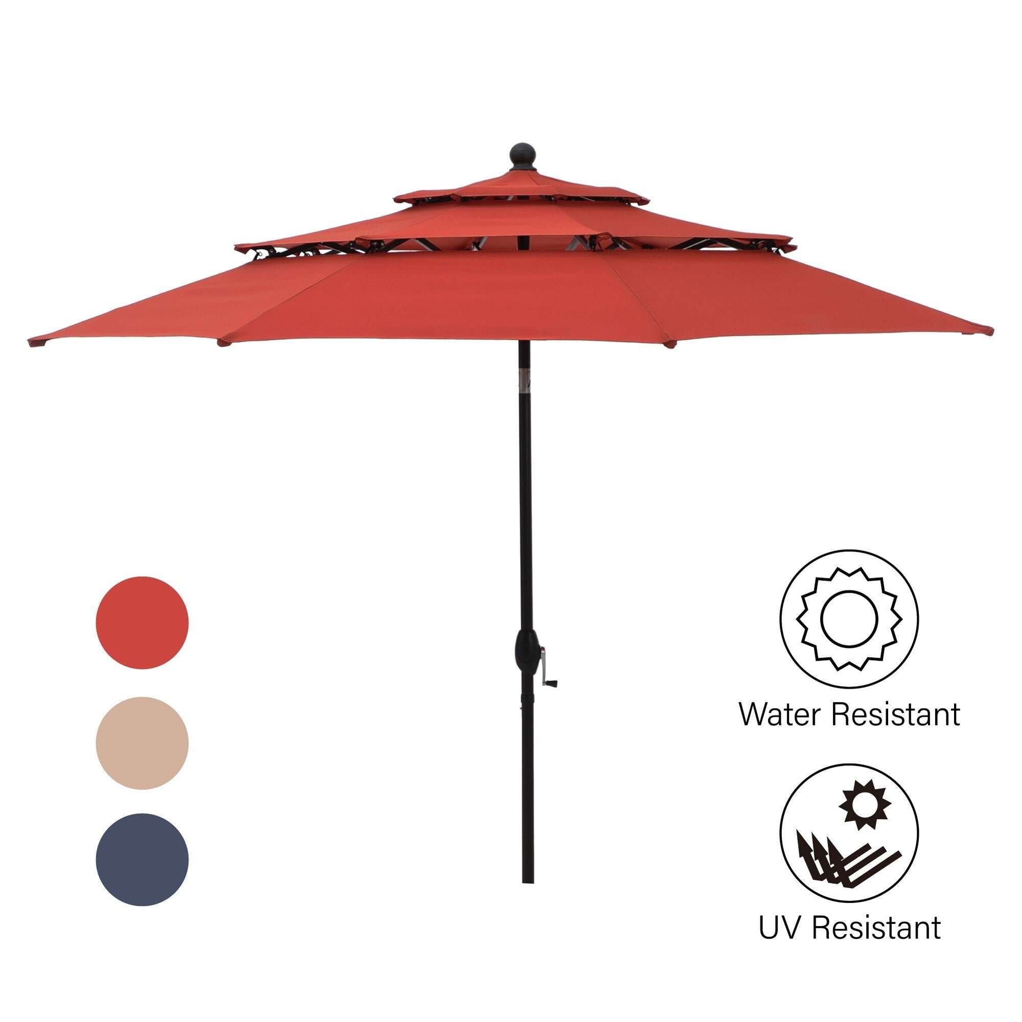 MAISON ARTS 5/7-piece Patio Dining Set, 4/6 Rattan Swivel Chairs with Cushion and 1 Metal Table with Umbrella Hole