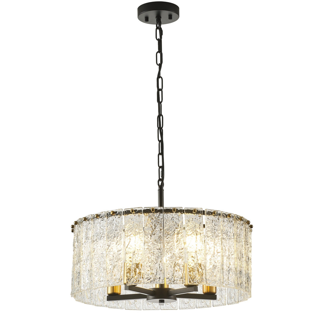 Lustre rond moderne à 5 lumières, semi-encastré classique, luminaire suspendu pour îlot de cuisine et salle à manger