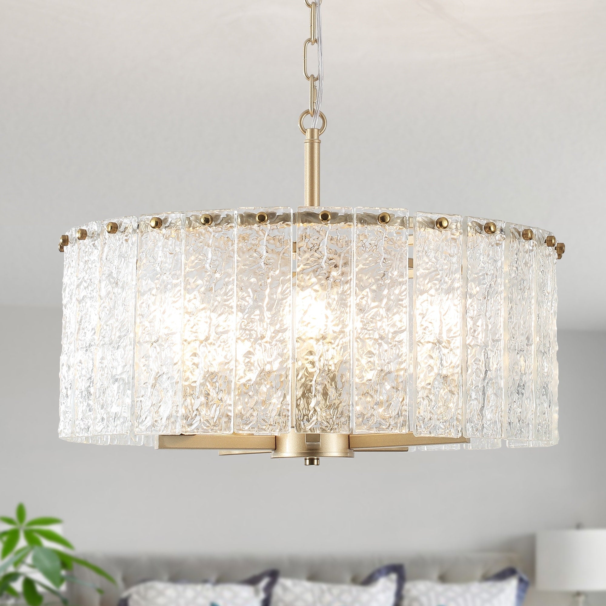 Lustre rond moderne à 5 lumières, semi-encastré classique, luminaire suspendu pour îlot de cuisine et salle à manger