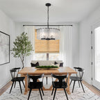 Lustre rond moderne à 5 lumières, semi-encastré classique, luminaire suspendu pour îlot de cuisine et salle à manger