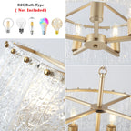 Lustre rond moderne à 5 lumières, semi-encastré classique, luminaire suspendu pour îlot de cuisine et salle à manger