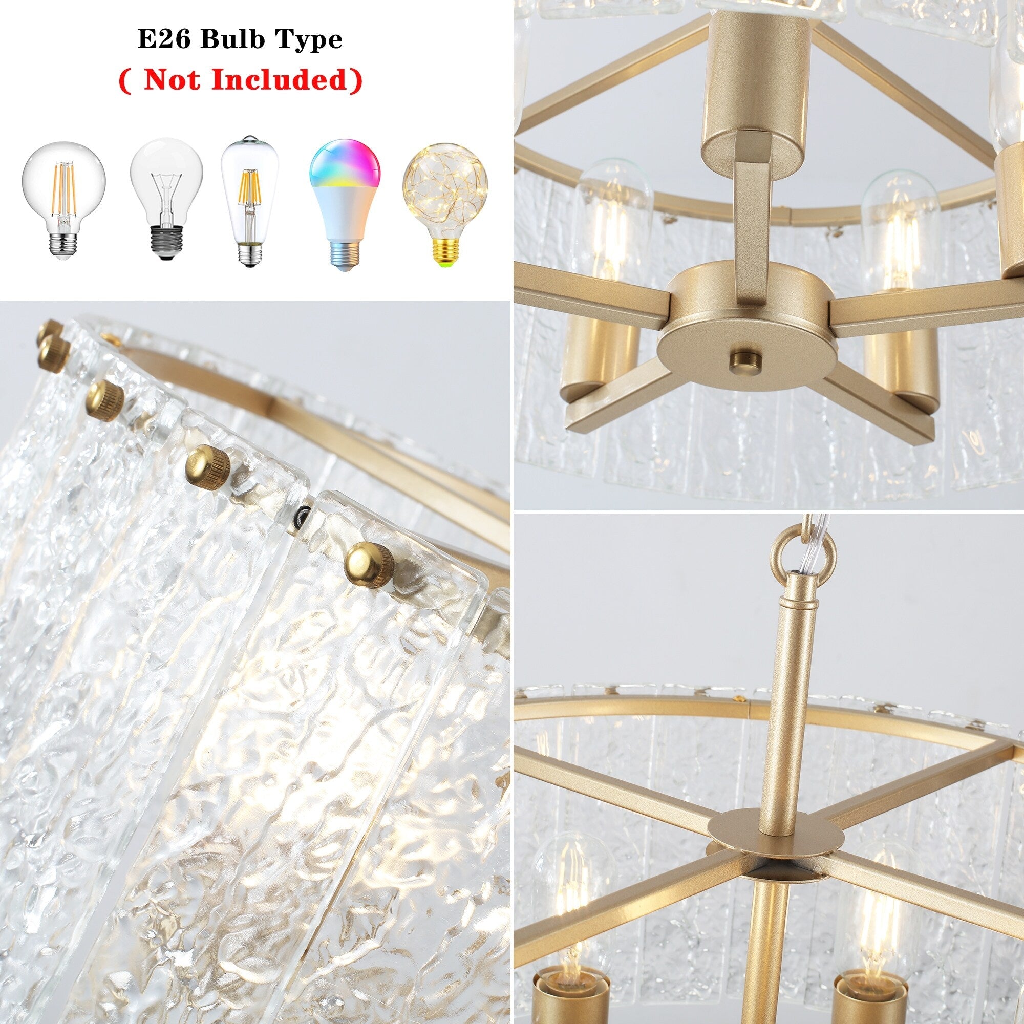 Lustre rond moderne à 5 lumières, semi-encastré classique, luminaire suspendu pour îlot de cuisine et salle à manger