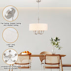 Plafonnier semi-encastré moderne à 5 lumières pour salle à manger, chambre à coucher, salon - N/A