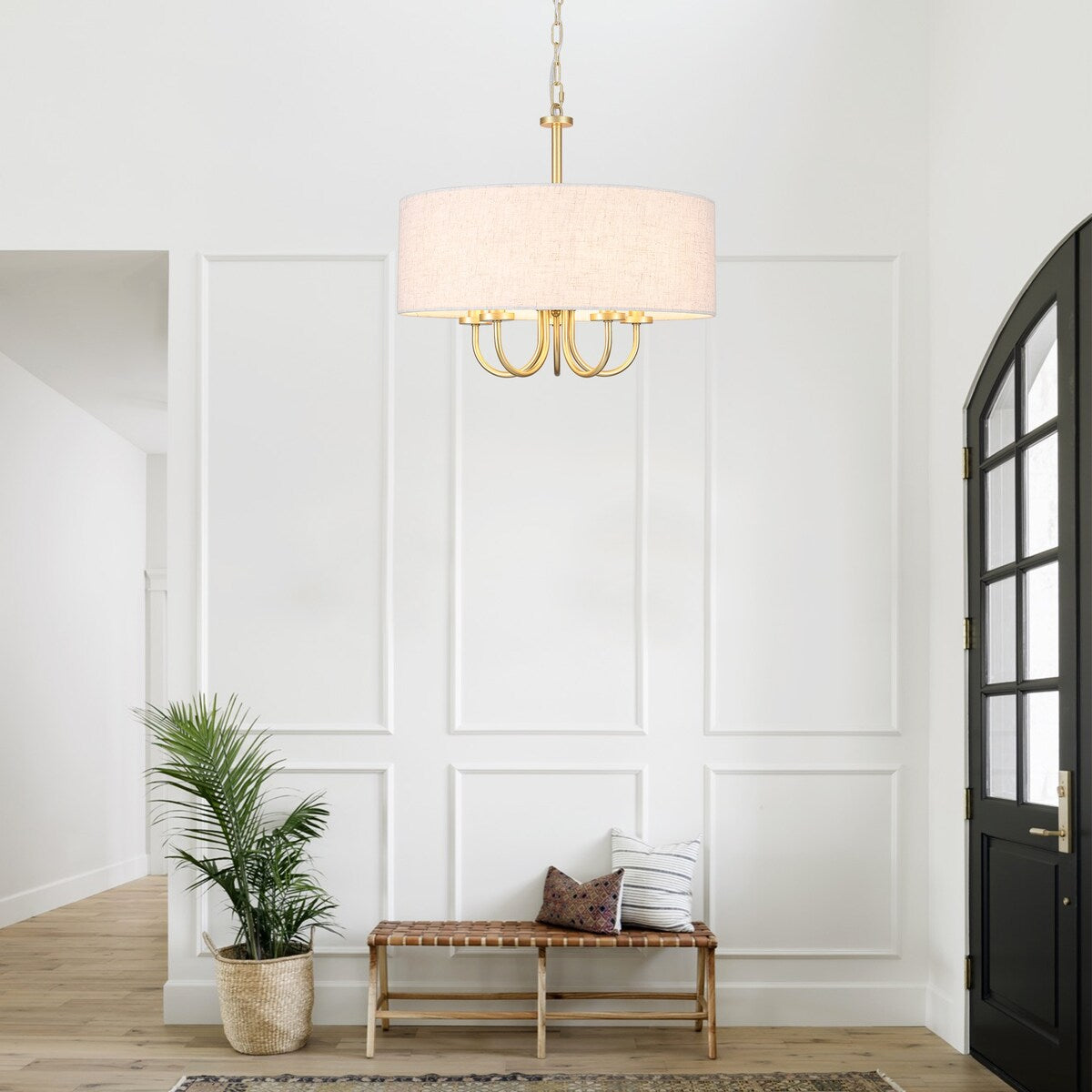 Plafonnier semi-encastré moderne à 5 lumières pour salle à manger, chambre à coucher, salon - N/A