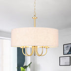 Plafonnier semi-encastré moderne à 5 lumières pour salle à manger, chambre à coucher, salon - N/A