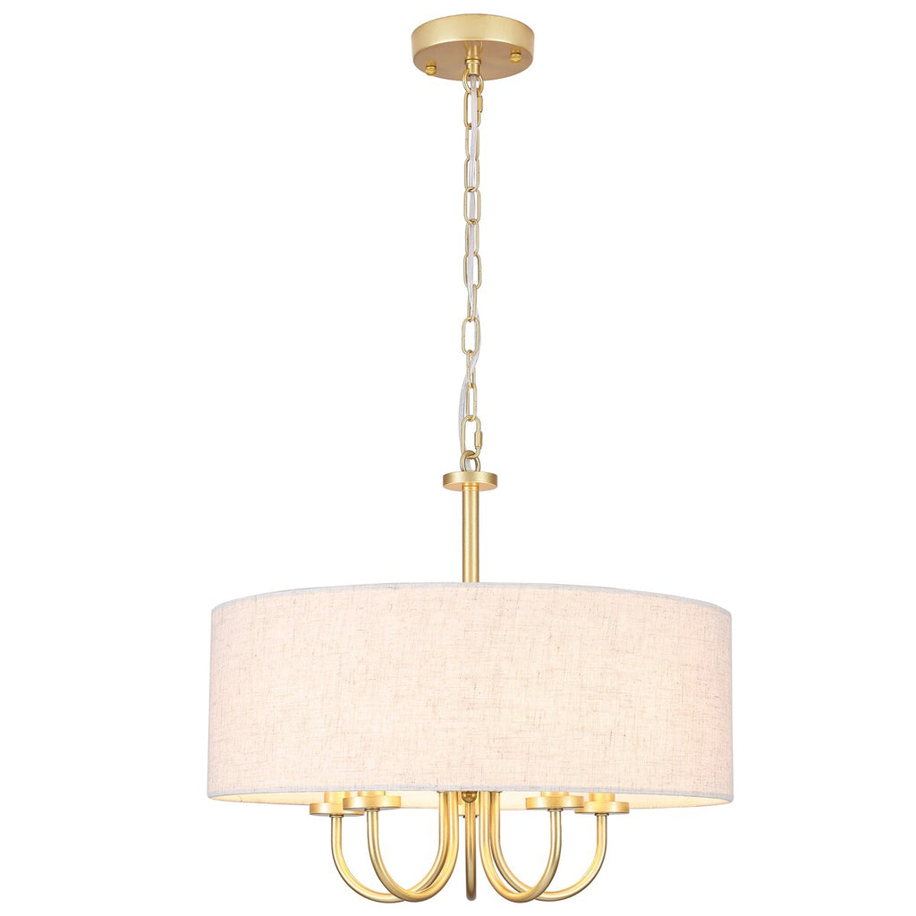 Plafonnier semi-encastré moderne à 5 lumières pour salle à manger, chambre à coucher, salon - N/A