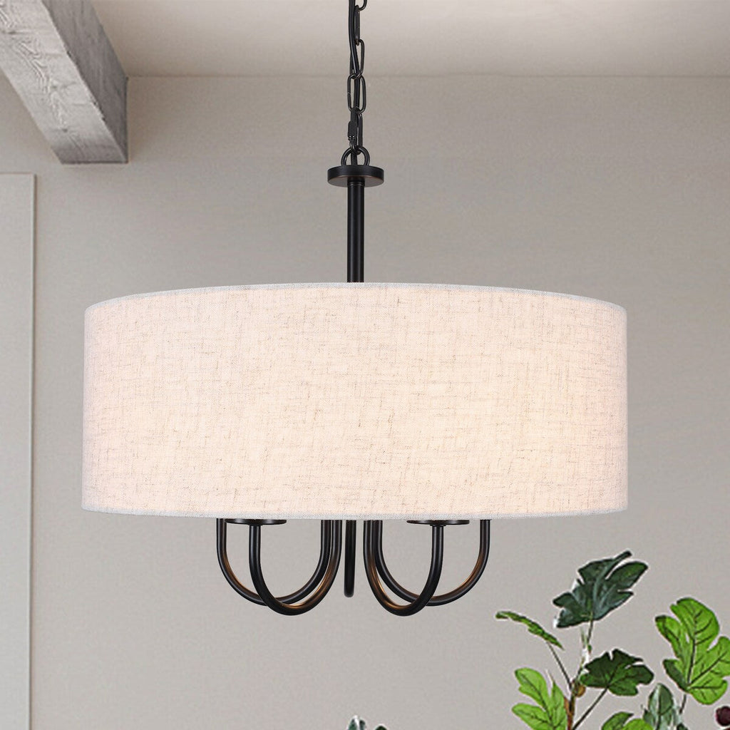 Plafonnier semi-encastré moderne à 5 lumières pour salle à manger, chambre à coucher, salon - N/A