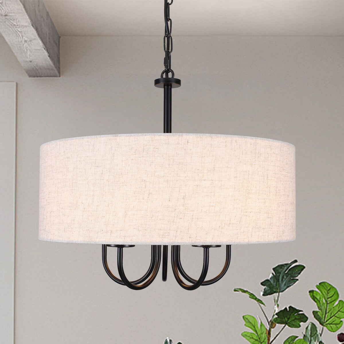 Plafonnier semi-encastré moderne à 5 lumières pour salle à manger, chambre à coucher, salon - N/A