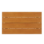 Ensemble table et chaises de jardin 5 pièces, avec chaises en rotin synthétique et table rectangulaire en bois