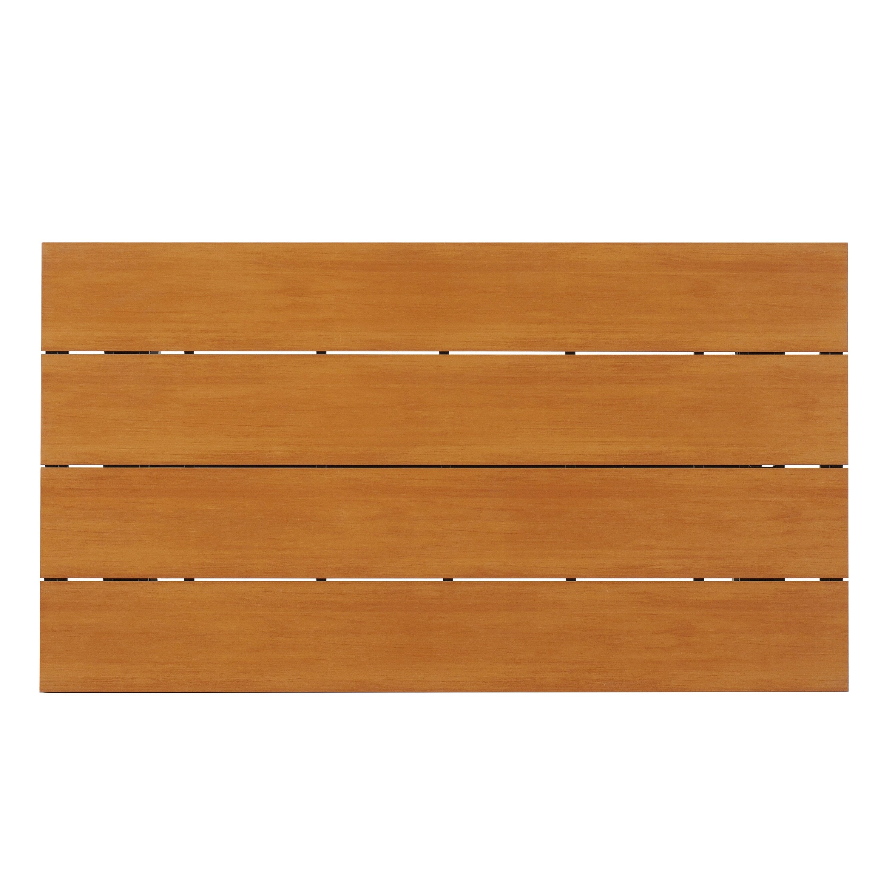 Ensemble table et chaises de jardin 5 pièces, avec chaises en rotin synthétique et table rectangulaire en bois