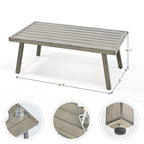 Ensemble de salon de jardin en aluminium pour 5 personnes avec chaises pivotantes, table basse et coussins