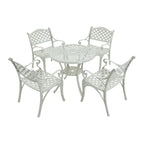 Ensemble de salle à manger de patio en aluminium moulé 5 pièces