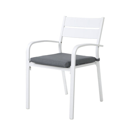 Ensemble de salle à manger d'extérieur en aluminium 5 pièces