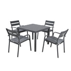 Ensemble de salle à manger d'extérieur en aluminium 5 pièces