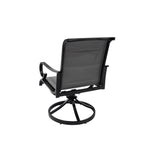 Ensemble de salle à manger d'extérieur 5 pièces avec chaises pivotantes en textilène et aluminium