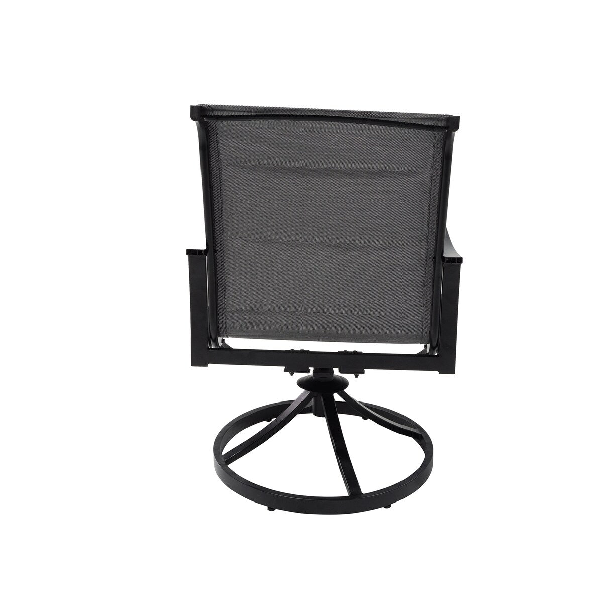 Ensemble de salle à manger d'extérieur 5 pièces avec chaises pivotantes en textilène et aluminium