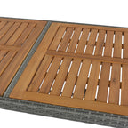 Ensemble de salle à manger et bar de patio 5 pièces, chaises hautes avec coussin