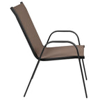 Ensemble de salle à manger de patio 5 pièces : table en verre, 4 chaises empilables flexibles