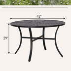 Ensemble de salle à manger de patio 5 pièces avec 4 chaises pivotantes en rotin et 1 table à cadre en métal - N/A