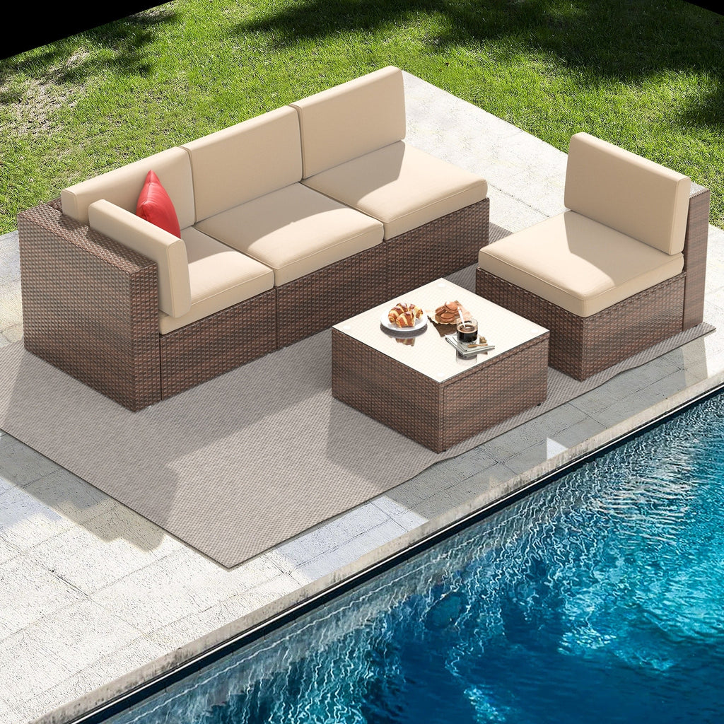 Ensemble de meubles de patio 5 pièces