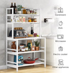 Étagère de rangement utilitaire à 5 niveaux pour four à micro-ondes, chariot de cuisine industriel avec clapier