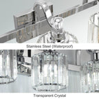 Luminaires de salle de bain modernes en cristal à 5 ​​lumières