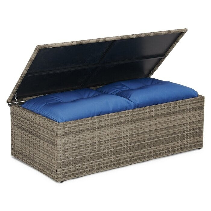 Ensemble de meubles de patio en osier de 5 pièces
