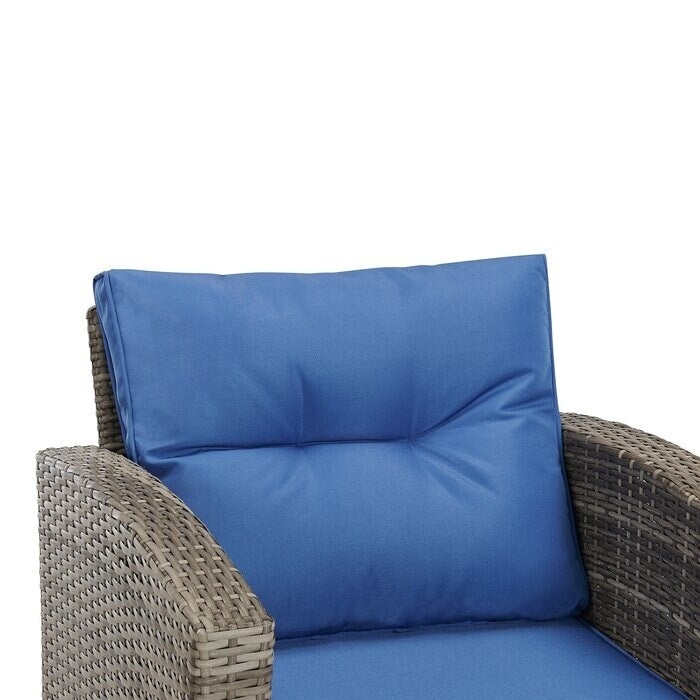 Ensemble de meubles de patio en osier de 5 pièces