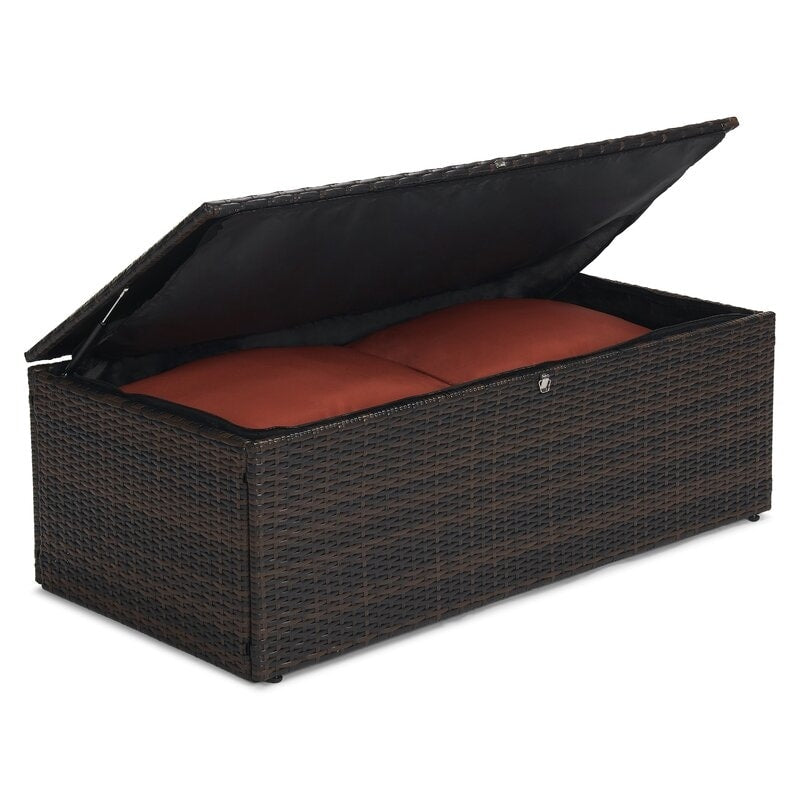 Ensemble de meubles de patio en osier de 5 pièces