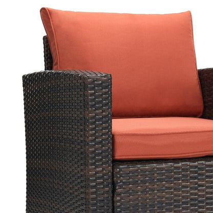 Ensemble de meubles de patio en osier de 5 pièces