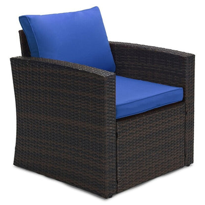 Ensemble de meubles de patio en osier de 5 pièces