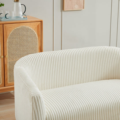 Canapé causeuse moderne 50,78 $, canapé 2 places rembourré en velours côtelé, causeuse avec pieds en bois naturel