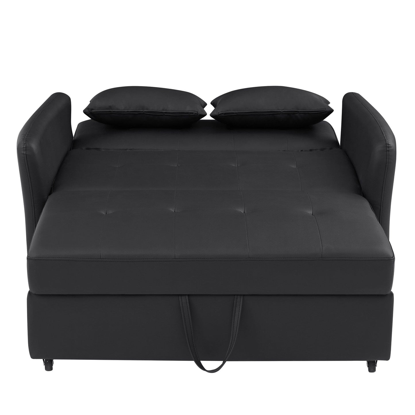 Canapé-lit convertible en polyuréthane 51,57 po avec 3 ports USB, capacité de 181 kg et mécanisme de lit gigogne