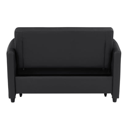 Canapé-lit convertible en polyuréthane 51,57 po avec 3 ports USB, capacité de 181 kg et mécanisme de lit gigogne