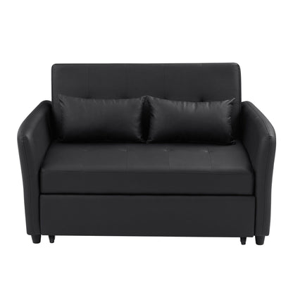 Canapé-lit convertible en polyuréthane 51,57 po avec 3 ports USB, capacité de 181 kg et mécanisme de lit gigogne